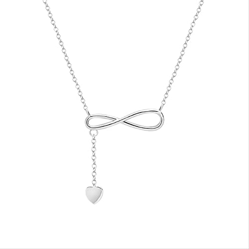 Collier avec pendentifs croix et cœur pour femmes en acier inoxydable