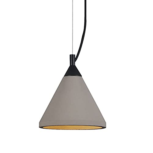 Lámpara de cemento decorativa con acabado artesanal fina luminaria colgante E27 de 1 luz