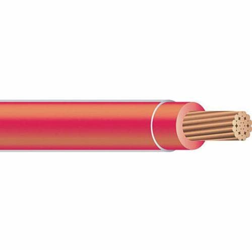 B03422 Type TFFN Building Wire, 16 AWG Stranded Copper Conductor, 2500 ft Spool/Reel L, Red