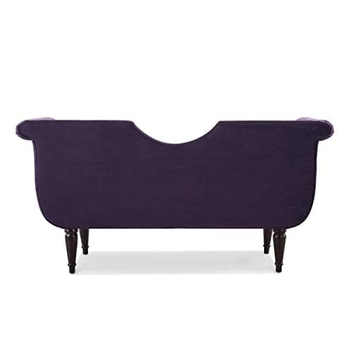 Image of Luxury Velvet 2 Seater Chaise Lounge Sofa - Tufted Chesterfield Modern Couch with Button Tufted Back Elegant Lounge Couch for Living Room, Bedroom, Office