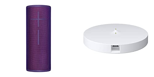 Ultimate Ears Megaboom 3 Altavoz Portátil Inalámbrico Bluetooth y Base de Carga Power Up, Graves Profundos, Impermeable, Flotante, Conexión Múltiple, Batería de 20h, Color Viola