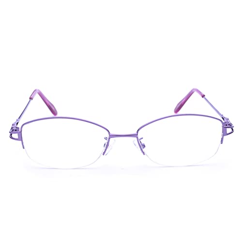 Fuisetaea Titanium Alloy Nearsighted Glasses - Womens Distance Half Frame Myopia Glasses2
