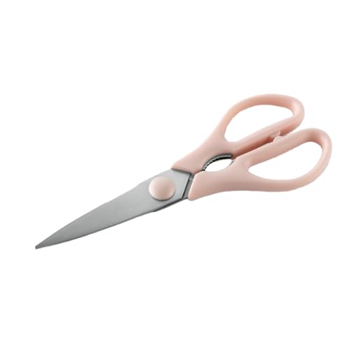 GALPADA Tijeras en Color Rosa de Cocina Multiusos de Acero Inoxidable Diseño de Cabeza y Corte para Asar y Uso Doméstico