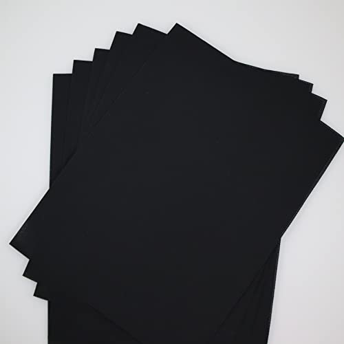 Image of KCS 4 /6 pc of 12 inch x 18 inch 18CT Counted Cotton Aida Cloth Cross Stitch Fabric (6 pc, Black)