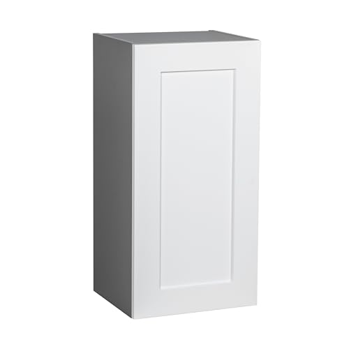 WallKitchens 18" x 30" Wall Cabinet-Single Door-with Shaker White Matte