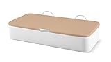 ✅ Envío y montaje gratis Naturconfort Canapé Abatible Tapizado Apertura Lateral Tapa 3D Beis Low Cost Blanco 105x190cm Envio y Montaje Gratis