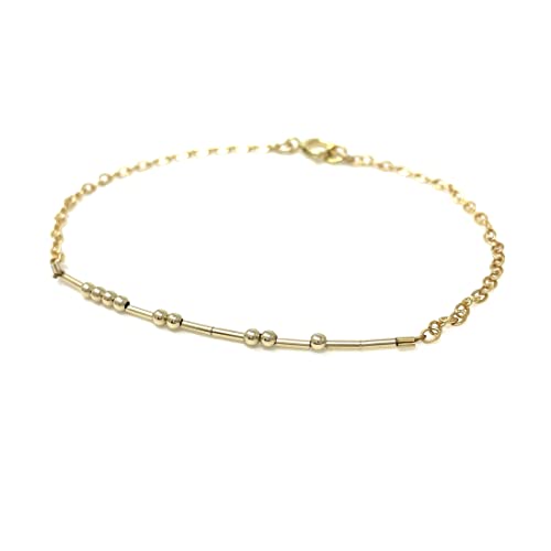 Custom Morse Code Gold Fill Bracelet Also Available In Sterling Silver #TOP6