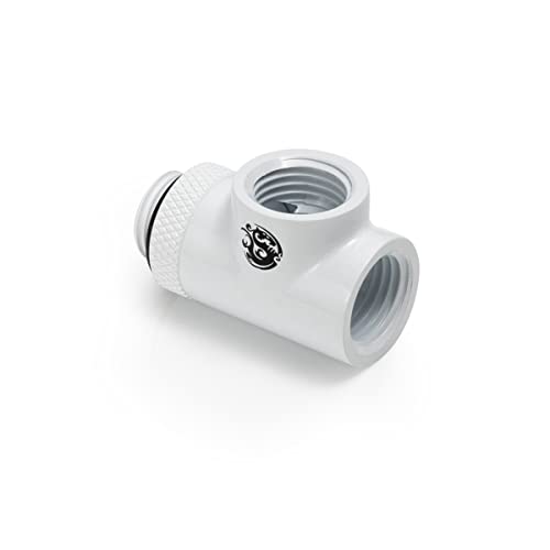 Bitspower T-Block Rotary Fitting, Deluxe White
