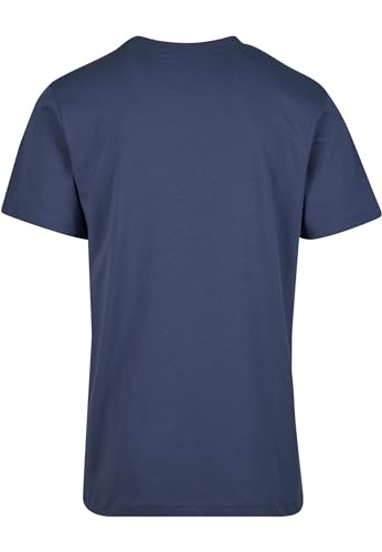 Build your Brand Camiseta Cuello Redondo, Color Azul Vintage, XL para Hombre