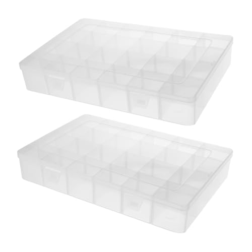 Boîte de rangement transparent à compartiments amovibles pour bureau