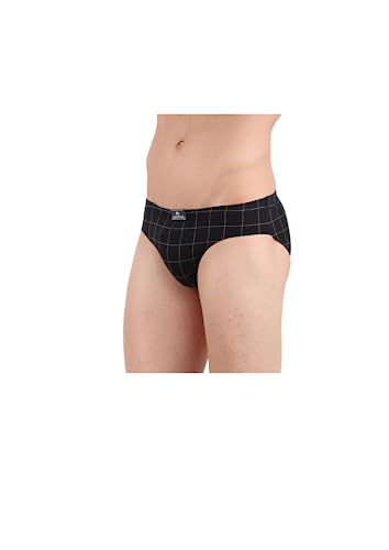 Image of Crystal Italia Brief Men's Super Combed Cotton Checkered Brief with Concealed Waistband | Assorted | (Pack of 2)