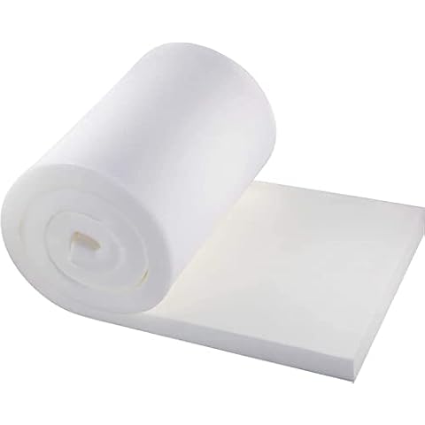Luxe & Komfort® High Density White Upholstery Firm Foam Sheet 79 x 16 Inch| Seat Cushion Replacement Foam| Foam Padding for Home Accessories (79 x 16 x 0.5) Cover