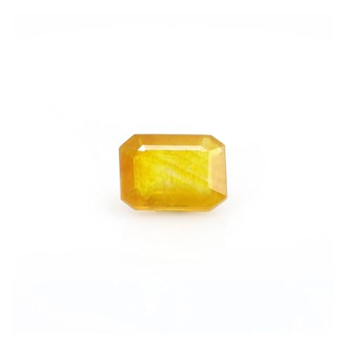 Saphir jaune naturel de 5,65 carats rectangulaire pour concevoir votre bague de rêve