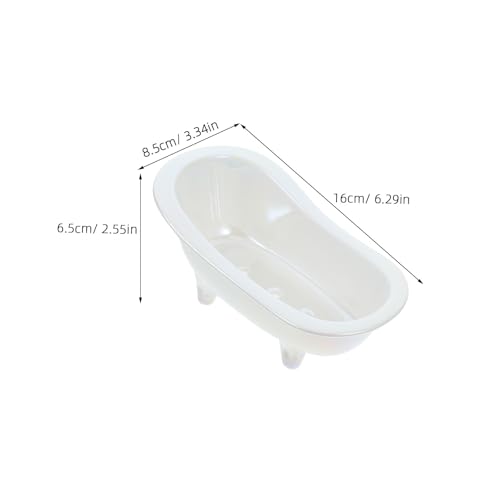 Porte-savonnette céramique auto-drainant mini bac rangement - 3