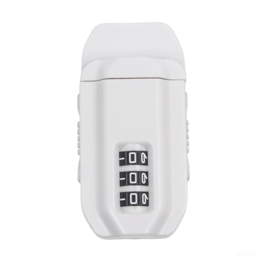 Sistema de seguridad de cerradura de combinación de 3 dígitos de cerradura de gabinete digital,Para cajones armarios armarios de almacenamiento,Cerradura de contraseña de metal blanco