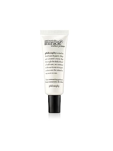 philosophy anti-wrinkle miracle worker line-correcting face primer - with vitamin C & coconut oil - fills in lines and smooths skin for even makeup application - 0.9 fl oz