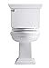 KOHLER K-3817-0 Memoirs Stately Comfort Height Two-Piece Elongated 1.28 GPF Toilet with AquaPiston Flush Technology and Left-Hand Trip Lever, White