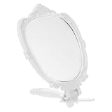 Miroir vintage pliable – la poignée en plastique pliable est confortable et pratique à tenir, petit miroir de maquillage