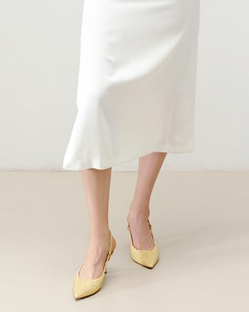 Kitten Heels for Women Pointed Closed Toe Slingback Heels Bridal Shoes Rhinestones Pumps Shoes Women Patent Low Heel Dress Shoes Comfy for Wedding Party Prom3