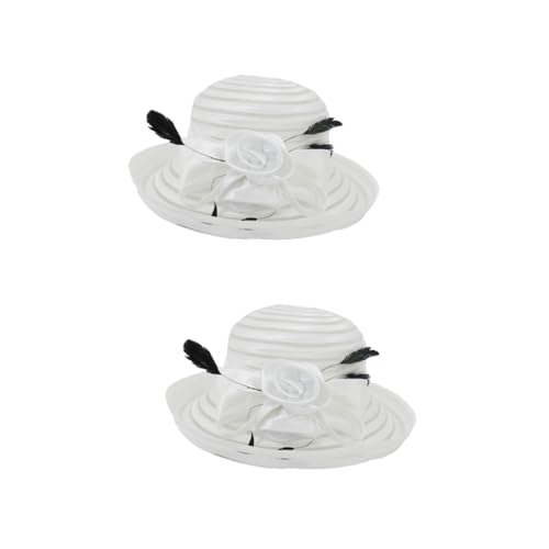 Chapeau de mariée blanc et accessoires de thé pour chapeaux de mariage