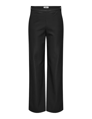 Pantalon similicuir noir ONLY femme taille S L32 Onlsmooth