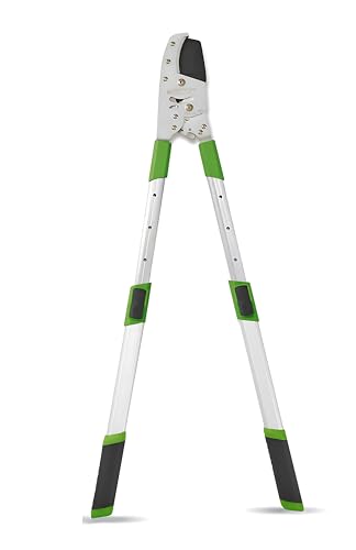 Tree Loppers Heavy Duty Professional Hedge Clippers Strong Sharp Gear Anvil Ratchet Lopper Tree Planter Tool Telescopic 4 Section Lockable Extendable 71-103cm SK5 Blade (Anvil Ratchet Lopper)