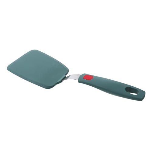 CIYODO Heat Resistant Silicone Wok Spatula Flexible Thin Edge Cooking Flipper for Nonstick Pans Large Dark Green Turner for Pancakes Eggs Fish Kitchen Use