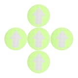 INOOMP 5pcs Reflective Arrow Direction Markers High Visibility Adhesive Signs for Camping Stairways Fluorescent Guidance for Safe Traffic Management