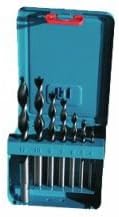 TIVOLY - Set of 9 Wood Drill Bits for Drilling Softwoods and Particle Boards - 3-Point Wood Drill Bits Ø1/12.5" to 1/2" - Graduated Bits for Depth Control