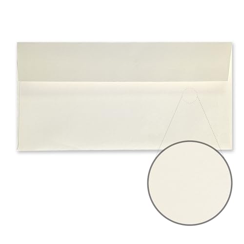 Mailshack Conqueror Luxury Envelopes DL 110mmx220mm, Thick 120gsm. No Watermark, Peel & Seal, Plain (Oyster Wove, 50)