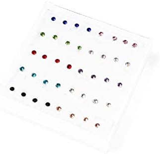10-20 Pairs Cubic Zirconia Plastic Stud Earrings for Sensitive Ears 2-6mm Cubic Zirconia for Women Girls Silicone Post Stud Earrings Earrings Set-2mm 20 pairs