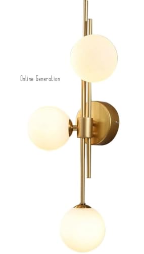 Image of Wall Lamp Chandelier Pendant Light, Home Decor for Bedroom, Living Room, Hallway, Cafe, Hotel, Restaurant (3 Light White Wall LAMP with LED Bulb Pack of 1)