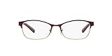 Armani Exchange A|X Womens AX1010 Oval Prescription Eyewear Frames, Matte Red/Shiny Pale Gold/Demo Lens, 53 mm