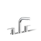 KOHLER K-33592-4-CP Elate® Widespread Bathroom Sink Faucet, Enhanced Flow, Durable Construction, Easy Installation, Bathroom Faucets...