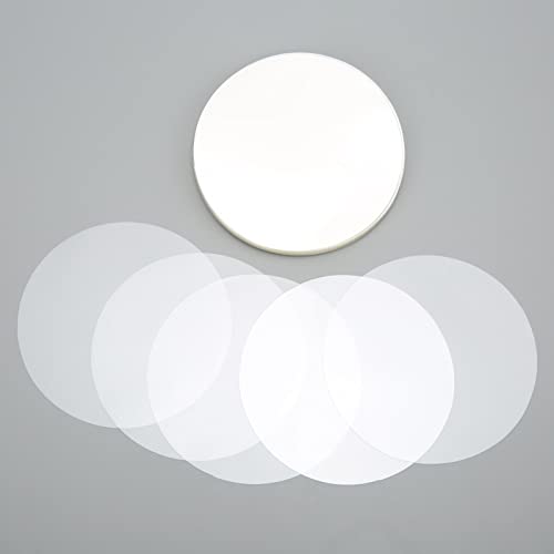 100 STKS Cirkel Mylars, Knop Onderdelen Metaal met Clip Pin Top & Bodem Plastic Cover Film Knop Maker Onderdelen(58MM)