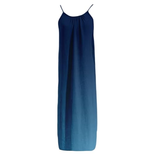 Image of HTHLVMD Backless Cami Dress Summer Dresses for Women 2026 Spaghetti Strap Dresses Womens Solid Color Backless Cami Dress