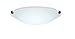 Besa Lighting 968207-HAL-BR 1X150W T5 Trio 12 Ceiling Flush Mount Light Fixture with White Glass, Bronze Finish