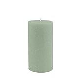 Root Candles Unscented Pillar Candles Beeswax Enhanced Textured Timberline™ Pillar Candle, 3 x 6-Inch, Sage Green