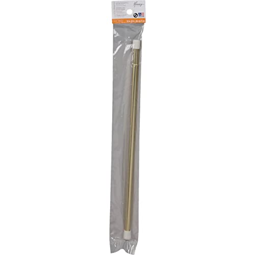 Kenney Manufacturing Company KN630/3 18" - 28" Brass/White Round Strafford Spring Tension Rod
