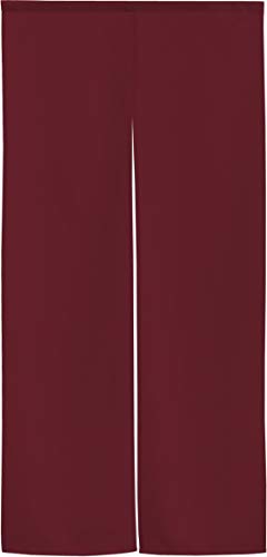 のれん 防炎 無地 全14色 サイズ 間仕切り 半間のれん 防炎プレーン 幅75×丈150cm (ワインレッド 11866)