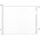 Dioxide Barrière de Sécurité Rétractable pour Bébé, 0 150 cm Barriere Retractable Enfant, Barrière Sécurité Enfant Adaptée aux Escaliers, Couloirs, Intérieur et Extérieur (Blanc)