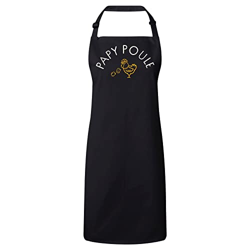 Tablier Papy Poule premium pour cuisiner en famille avec les petits-enfants