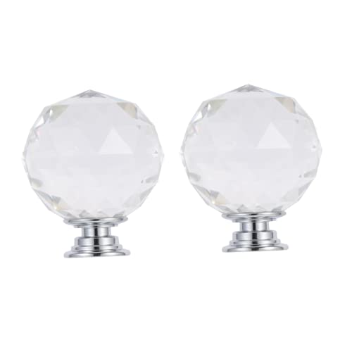SHINEOFI 2Piezas Perillas de Cristal de Muebles Armarios Elegante y Duradero Decoración de Interiores