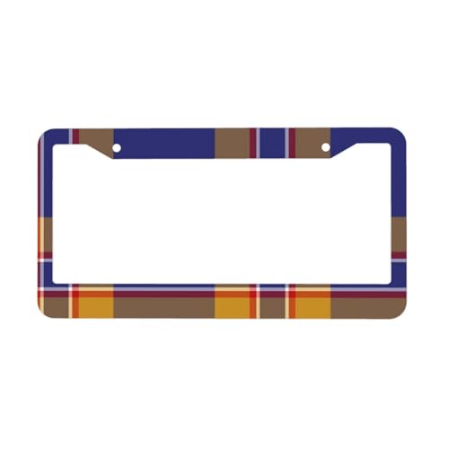 Clan Mccann Tartan License Plate Frames - License Plate Covers, 2 Packs Universal Aluminum Tag Frame for Front and Rear Car Tags