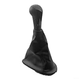 zidiau Pommeau de levier de vitesse à 5 vitesses avec soufflet compatible avec Chevrolet Spark M300 2011-2015 avec soufflet (noir, pommeau de levier de vitesse avec coffre)