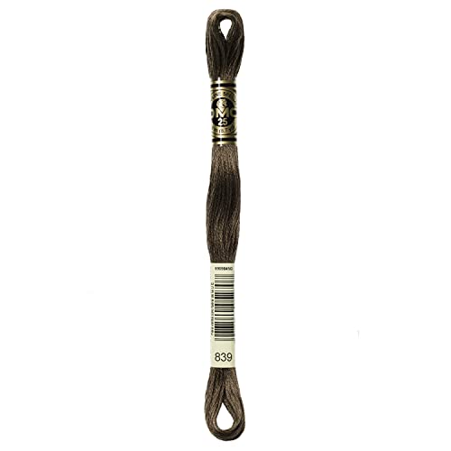 Image of DMC 6-Strand Embroidery Cotton Floss, Dark Beige Brown