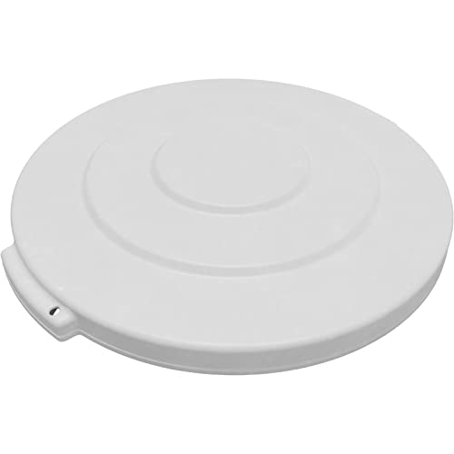 Image of SPARTA Bronco Round Lid for Waste Bin, Trash Can Lid for 10 Gallon Garbage or Recycling, White