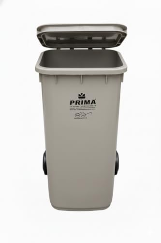 Image of Prima Plastic Manual-Lift Garbage Waste Dustbin with Wheels 240 Ltr Assorted