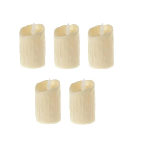 5 Velas Led Eletrônica Decorativa Simula Luz Acesa