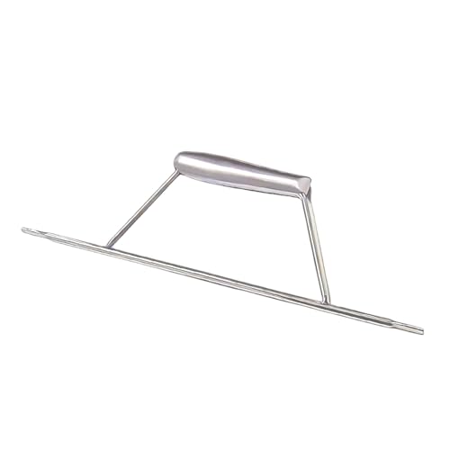 Uqezagpa Palo de prensado grueso de acero inoxidable 430, textura para bollos, panqueques, masa de panqueques, rodillo de prensado esencial de cocina